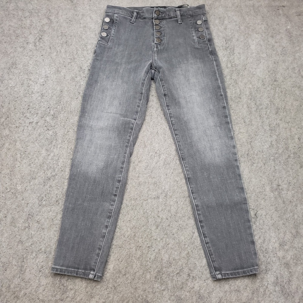 Banana Republic Jeans Womens 26 Gray Skinny High Rise Medium wash Ankle Pants